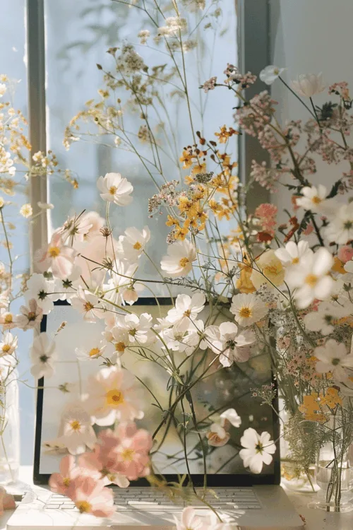 veropalazzo photo of a laptop with an image of flowers in scr 8593ac36 3471 48ab aaa5 d2c6785605fd 1