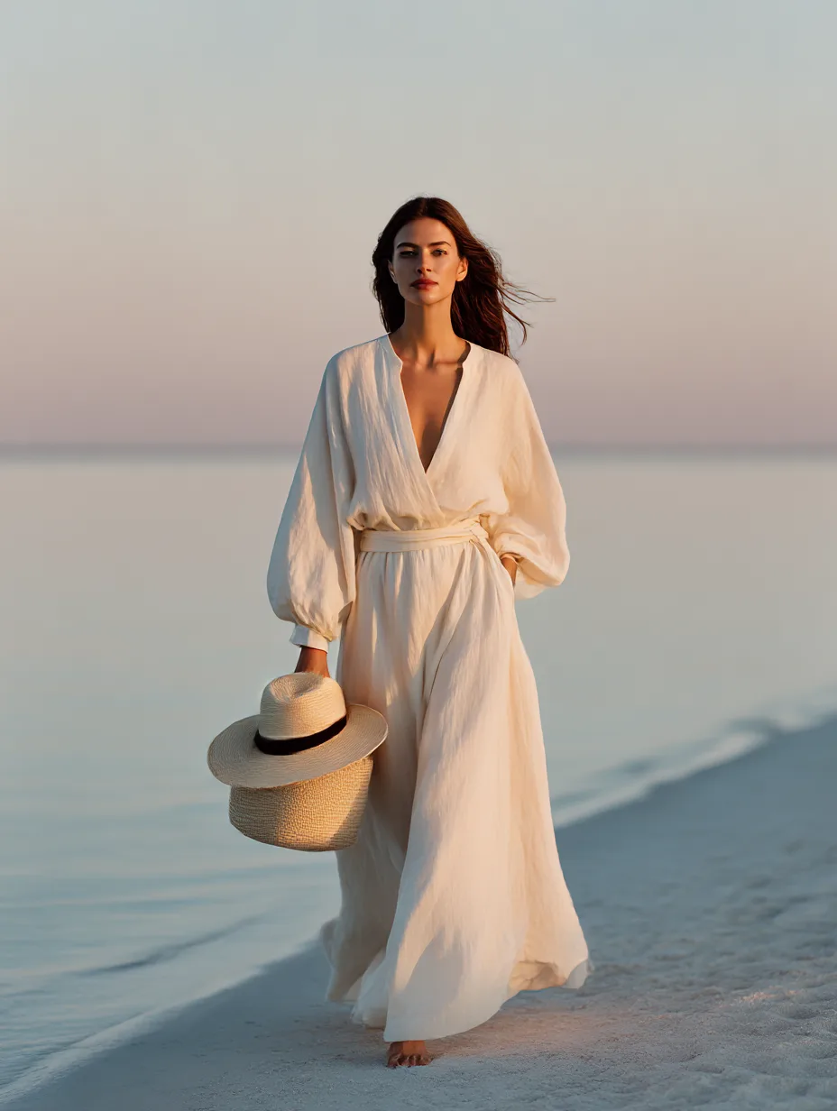 Veropalazzo Foto de moda editorial en la playa al atardecer. 0ca764a7 d667 4083 b7aa fd151595885f